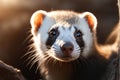 Inquisitive Ferret in High-Quality Shot - 3D Render Enhancing Fur Texture, Capturing Expressive Eyes