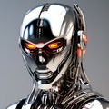Cybernetic Robot: Android AI Machine with Metal Wires - Highly Detailed and Futuristic