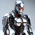 Cybernetic Robot: Android AI Machine with Metal Wires - Highly Detailed and Futuristic