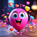 Heartfelt Emoticons: 3D Renders of Love Emoji Expressing Heartfelt Emotions