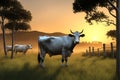 Attractive 3D Rendered Scene: Charismatic Cow in a Captivating Composition