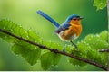 Mid-Air Elegance: Rufous Hummingbird with Iridescent Feathers Royalty Free Stock Photo