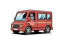The image has a clean, white background, emphasizing the van\'s design Royalty Free Stock Photo