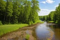 The headwaters of the Mississippi River in Cass County, Minnesota made with Generative AI Royalty Free Stock Photo