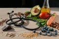 Healthy food for prevent cardiovascular diseases Royalty Free Stock Photo