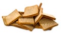 Image of heap of bread on a white background Royalty Free Stock Photo