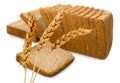 image of heap of bread on a white background Royalty Free Stock Photo