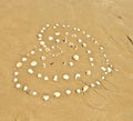 Image heart on beach