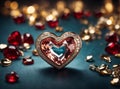 An image of a heart-shaped piece of jewelry symbolizing love.