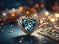 An image of a heart-shaped piece of jewelry symbolizing love.