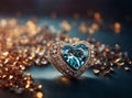 An image of a heart-shaped piece of jewelry symbolizing love.