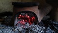 image of a hearth, cooker, fire place - background Royalty Free Stock Photo