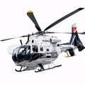 helicopter in flight against a white background. Royalty Free Stock Photo