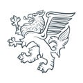 Image of the heraldic griffin Royalty Free Stock Photo