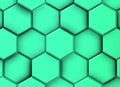 Image of 3d emerald hexagons