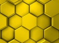 Image of 3d golden hexagons