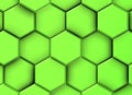Image of 3d greenish hexagons
