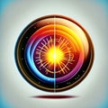An image of the Higgs boson, also known as the God particle, abstract cosmic background. Created with generative AI tools