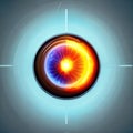 An image of the Higgs boson, also known as the God particle, abstract cosmic background. Created with generative AI tools
