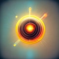 An image of the Higgs boson, also known as the God particle, abstract cosmic background. Created with generative AI tools