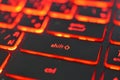 Title: Illuminated Keyboard Close-Up Series