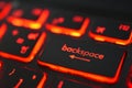 Title: Illuminated Keyboard Close-Up Series