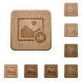 Image histogram wooden buttons