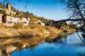 Image of the historic Ironbridge over the River Severn in the town of Ironbridge, Shropshire, UK Royalty Free Stock Photo