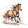 image of a horse hand drawn illustration image generative AI Royalty Free Stock Photo