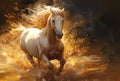 Image of horse running, Wildlife Animals., Generative AI, Illustration Royalty Free Stock Photo