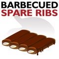 Hot Barbecued Sauced Spare Ribs