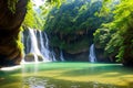 Huay Mae Khamin waterfall, Srisawat Kanchanaburi Thailand made with Generative AI