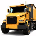 huge empty mining dump truck.
