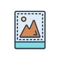 Color illustration icon for Image, grace and mien