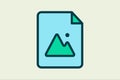 Image icon. icon related to UI elements. suitable for web site, app, user interfaces,element, printable etc. flat line icon style Royalty Free Stock Photo