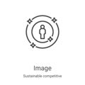 image icon vector from sustainable competitive advantage collection. Thin line image outline icon vector illustration. Linear Royalty Free Stock Photo