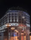 Image of the iconic Hotel Marriot situated in the center of Skopje's bustling city square Royalty Free Stock Photo