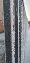 The image of icy fence Royalty Free Stock Photo