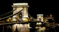 The Chain Bridge in Budapest Royalty Free Stock Photo