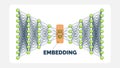 Machine Learning Autoencoder Diagram Data Compression to Embedding Vector Royalty Free Stock Photo