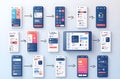 Mobile App UI UX Design Flow and Development Process Royalty Free Stock Photo