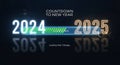 Futuristic New Year 2025 loading progress graphic Royalty Free Stock Photo