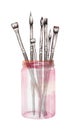 An image, illustration of a paint (artistic) brushes in a glass jar Royalty Free Stock Photo