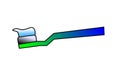 Illustration of a toothbrush and toothpaste