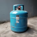 Image Inactive blue LPG cylinder, idle and not in use