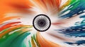 image of Indian flag viscous paint swirl generative AI