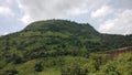 Indian mountain nature and forest waterfall