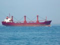 image with an industrial ship at sea