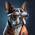 Intelectual hipster dog Royalty Free Stock Photo