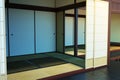 The image of the interior of empty rooms in the building in the Japanese style. Royalty Free Stock Photo